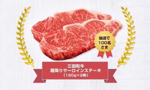 三田和牛サーロインステーキ　キャンペーン